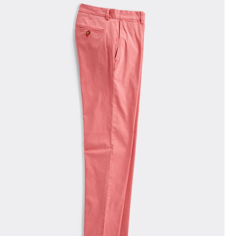 Vineyard Vines Mens Pink Flat Front Casual Slim Fit Breaker Pants Size 36 x 34